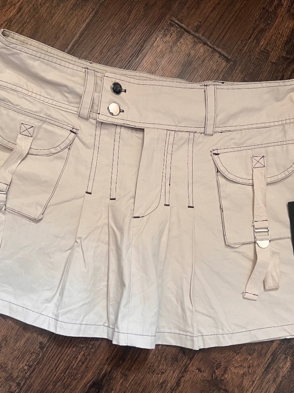 Short Beige Utility Skirt Bratz Tan Cargo Mini  XL